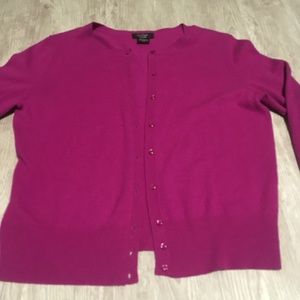 Fuchsia 100% Cashmere cardigan
